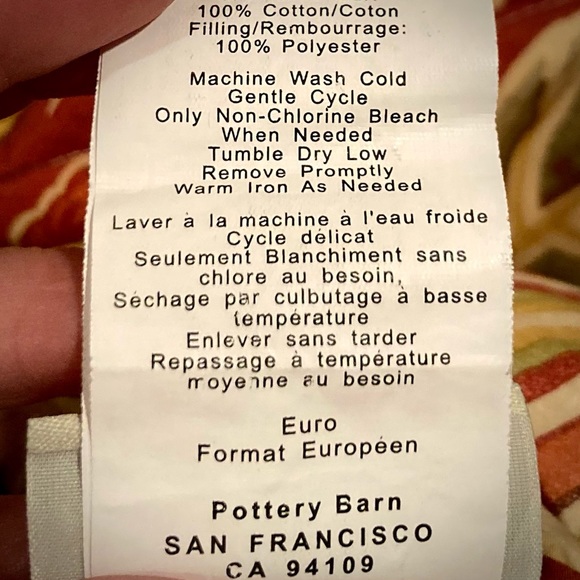 Pottery Barn quilted euro shams, Autumn floral - Picture 13 of 13